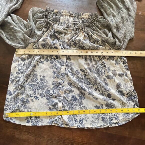 Free People Hendrix Blouse Peasant SemiSheer Boho Festival SIZE XS Floral Tassel - Picture 8 of 12